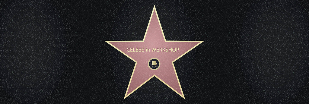 Playful image of the Hollywood Walk of Fame with "Celebs in WERKSHOP" written on a star.