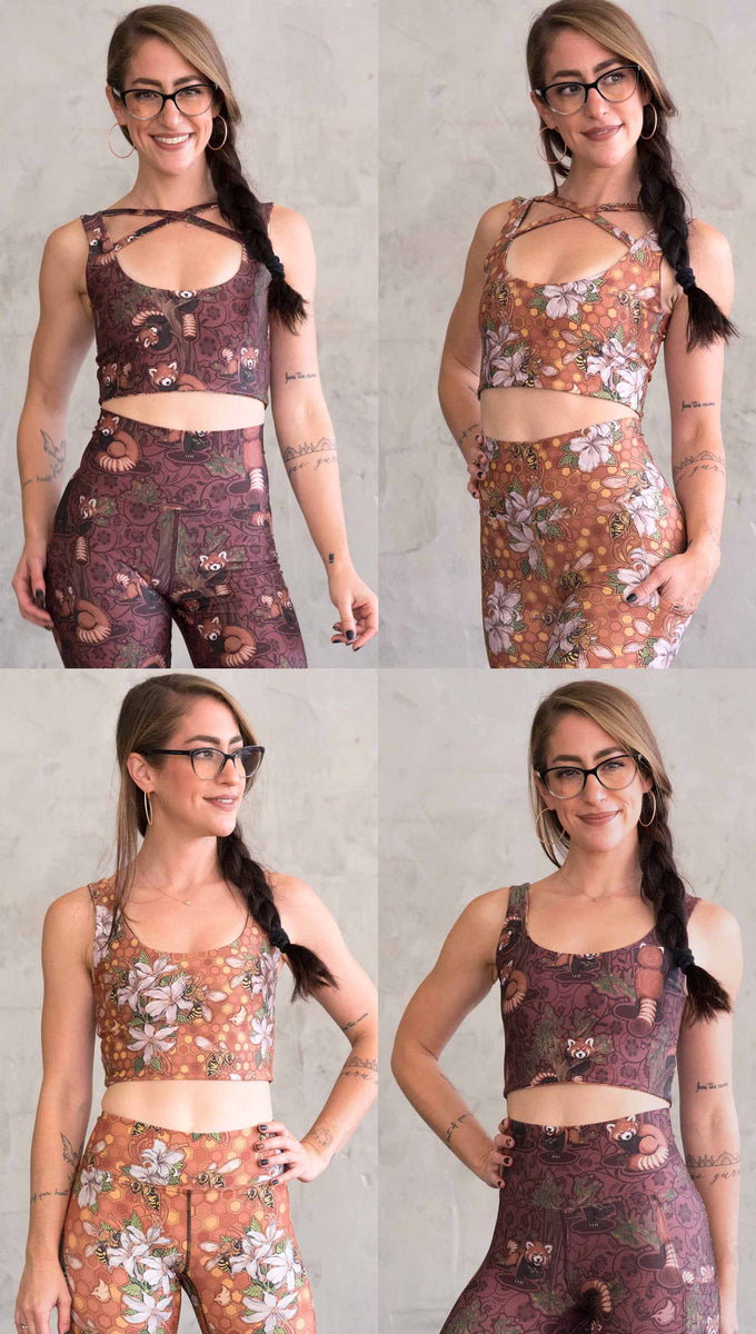 Honeybees and Red Panda Four Way Reversible Top - Eagle Rock WERKSHOP®