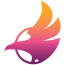 WERKSHOP Eagle Logo with Orange to Purple Ombre Colors