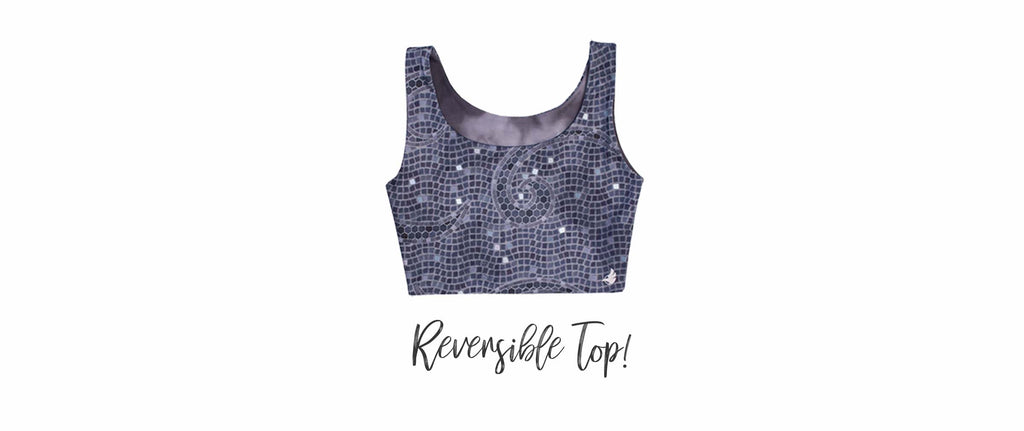 Flay lay image of our reversible top to show the inside/outside colors