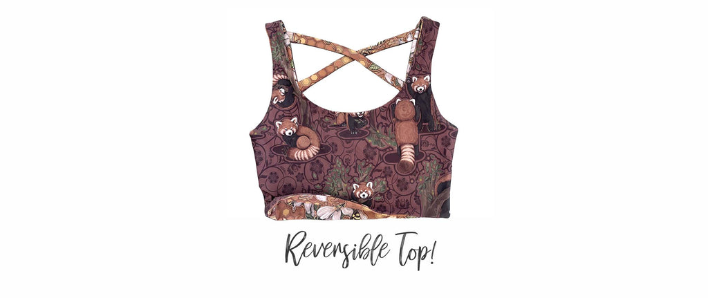 Flay lay image of our reversible top to show the inside/outside colors