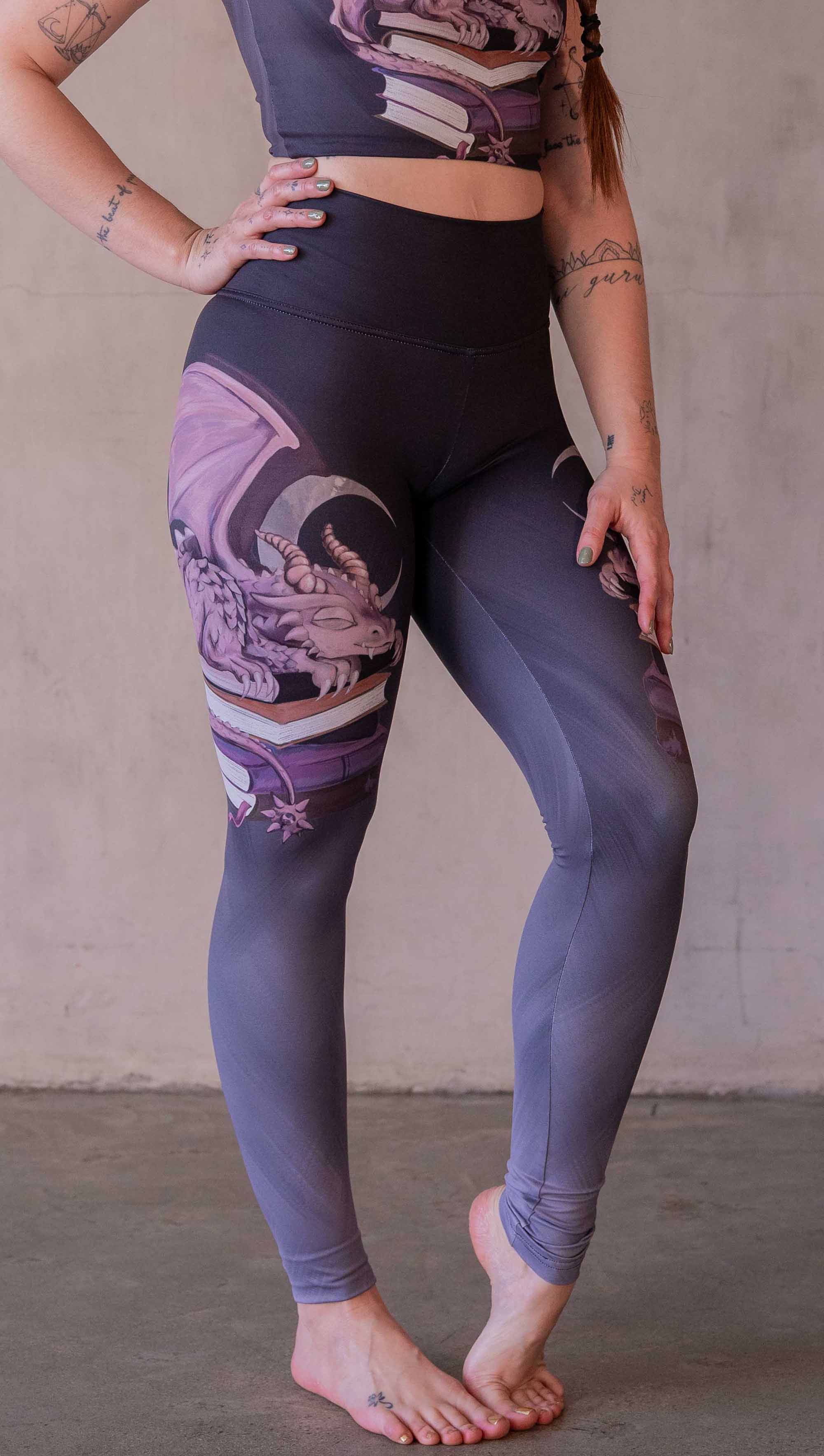 Sleepy Book Dragon - Eagle Rock WERKSHOP® Athleisure Leggings