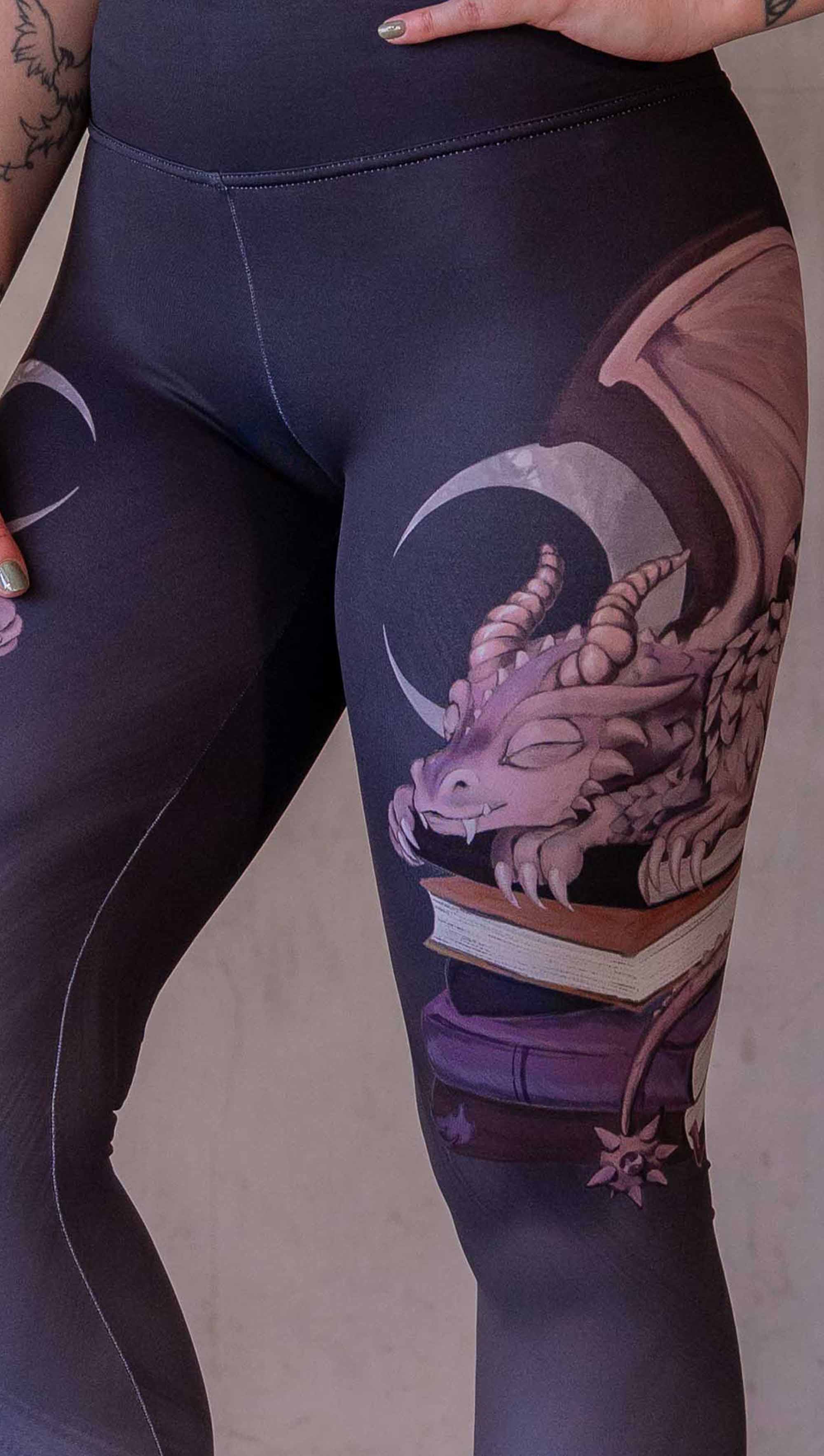 Sleepy Book Dragon - Eagle Rock WERKSHOP® Athleisure Leggings