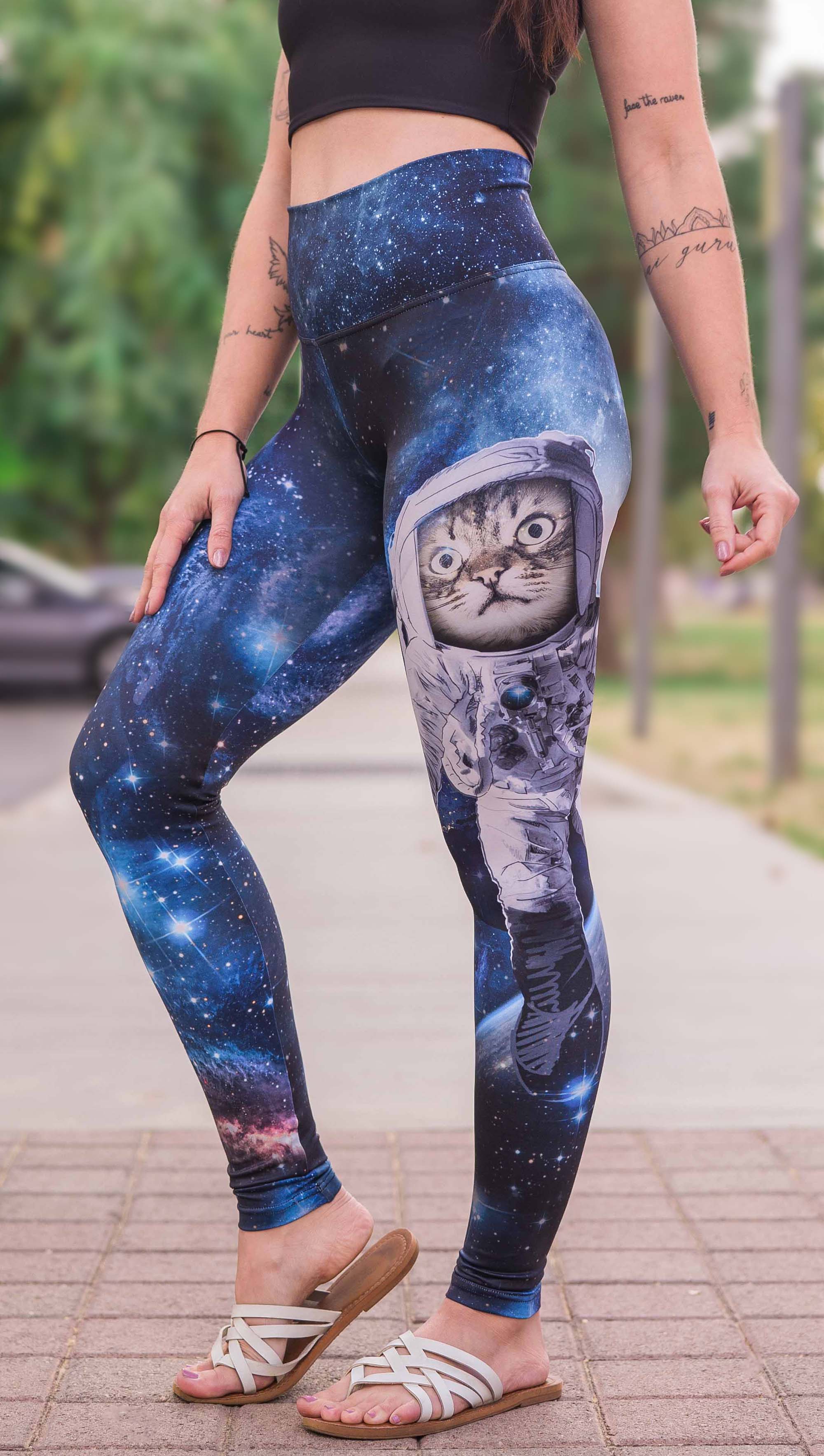 Catstronaut - Space Cat - Eagle Rock WERKSHOP® Athleisure Leggings